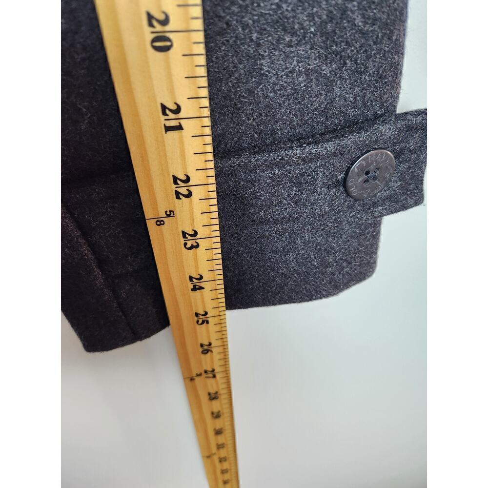 Vintage Old Navy Wool Peacoat Sz L Black/Charcoal classic preppy pockets GUC - Picture 8 of 9